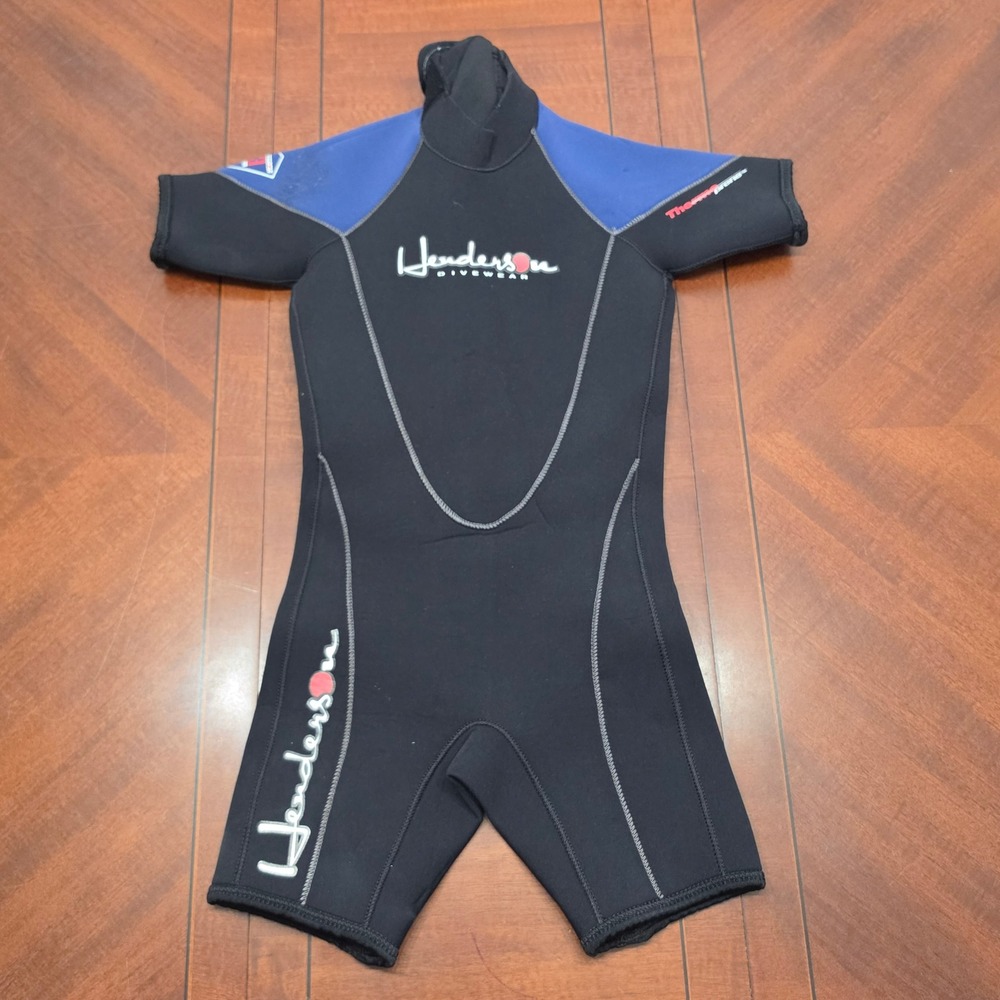 Henderson Thermoprene 3mm Shorty Wetsuit Black Blue Youth Kids Size 4